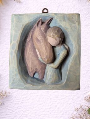 Willow Tree Quiet Strength Plaque Susan Lordi Horse Wall Art 4” Resin